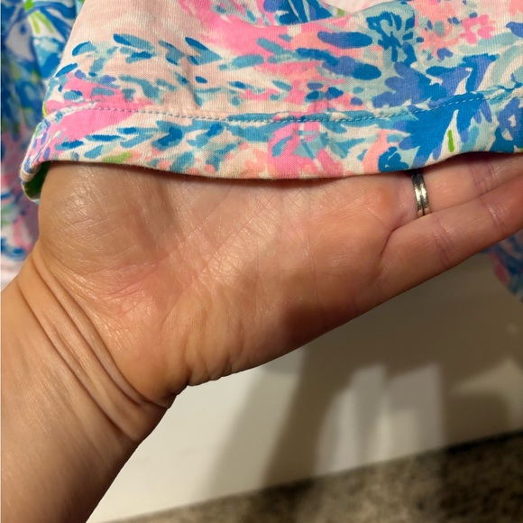 Lilly Pulitzer Blue and Pink Maxi Dress - Picture 9 of 10